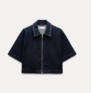 Zara Navy Denim Shirt